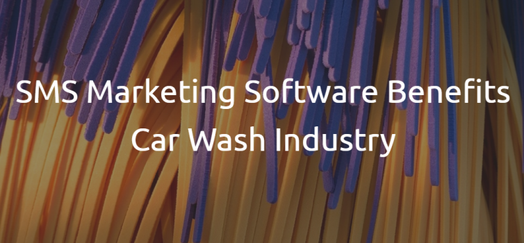 Car wash brushes with the title of the blog article: sms marketing software benefits car wash industry