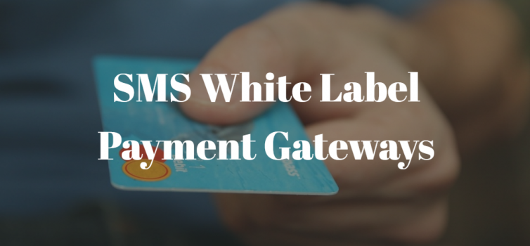 SMS White Label Payment Gateways close up of a hand passing a credit card. White text appears that says sms white label payment gateways