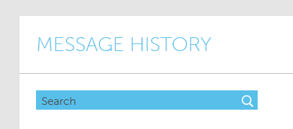 Screenshot of the search bar for SMS Message History