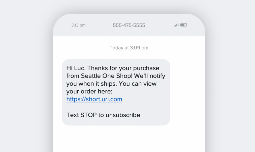 picture of an opt-in confirmation message on a phone