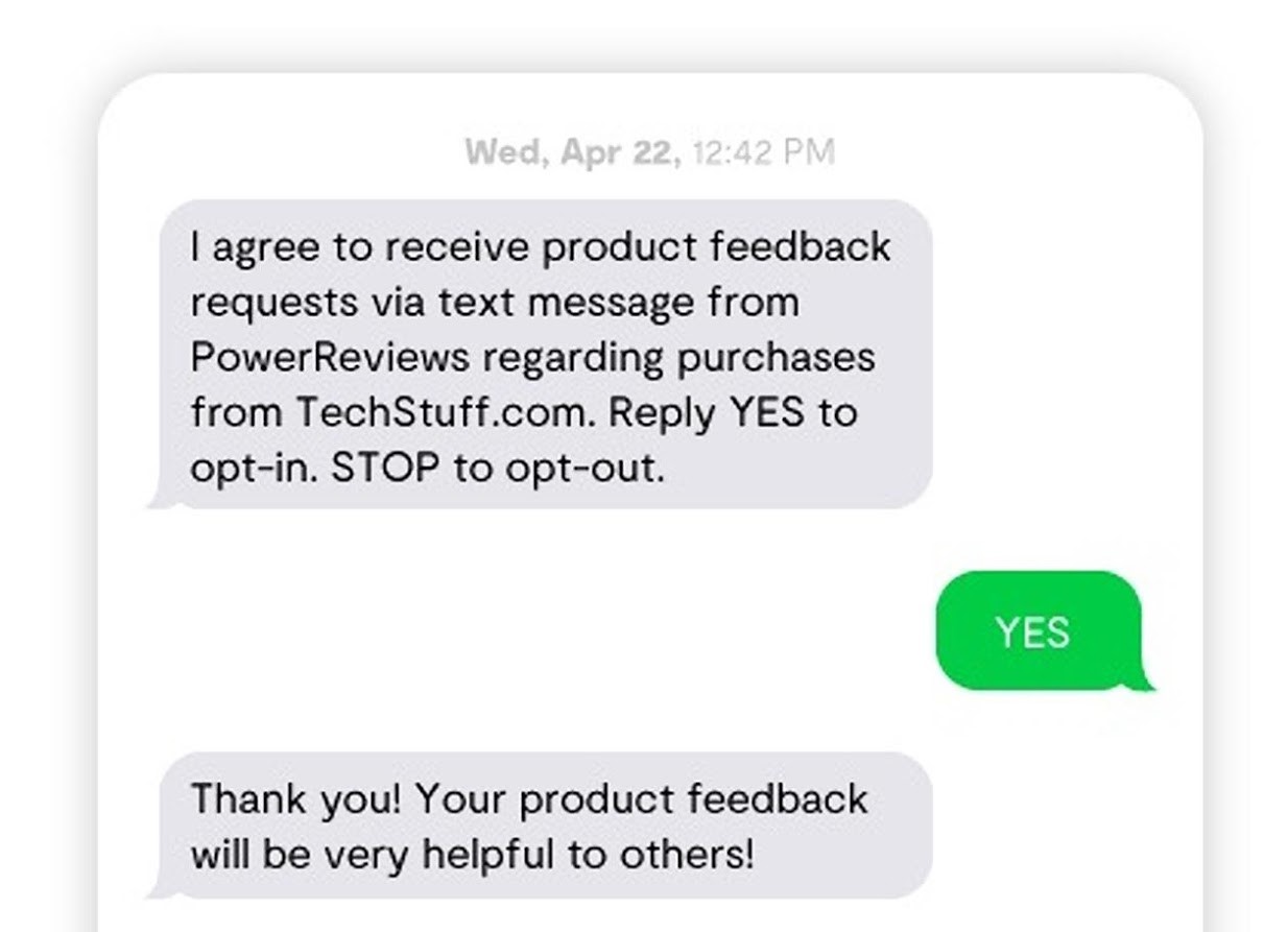 Customer consent in SMS marketing