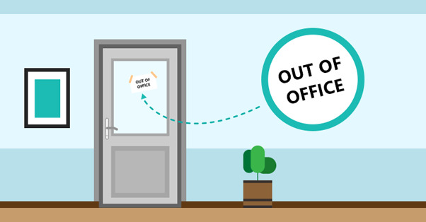 Out of office door sign